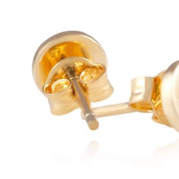 Sterling Silver CANCER Earrings Gold Plated - Picture 2 of 3